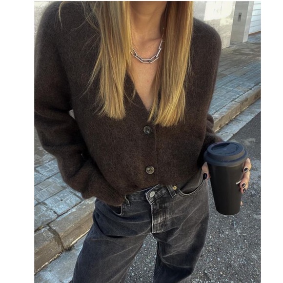 Muji Sweaters - Muji Yak Wool Blend V-Neck Cardigan